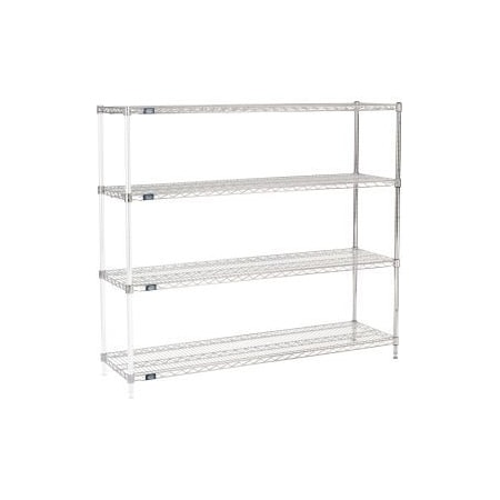 Global Equipment Nexel    Chrome Wire Shelving Add-On - 60"W x 18"D x 63"H A18606C
